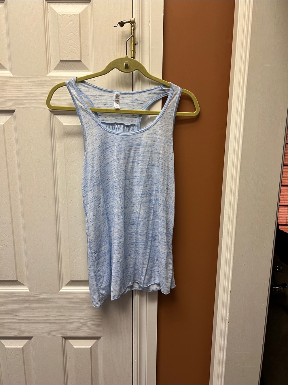 Women's Light Heather Blue Racerback Tank Top